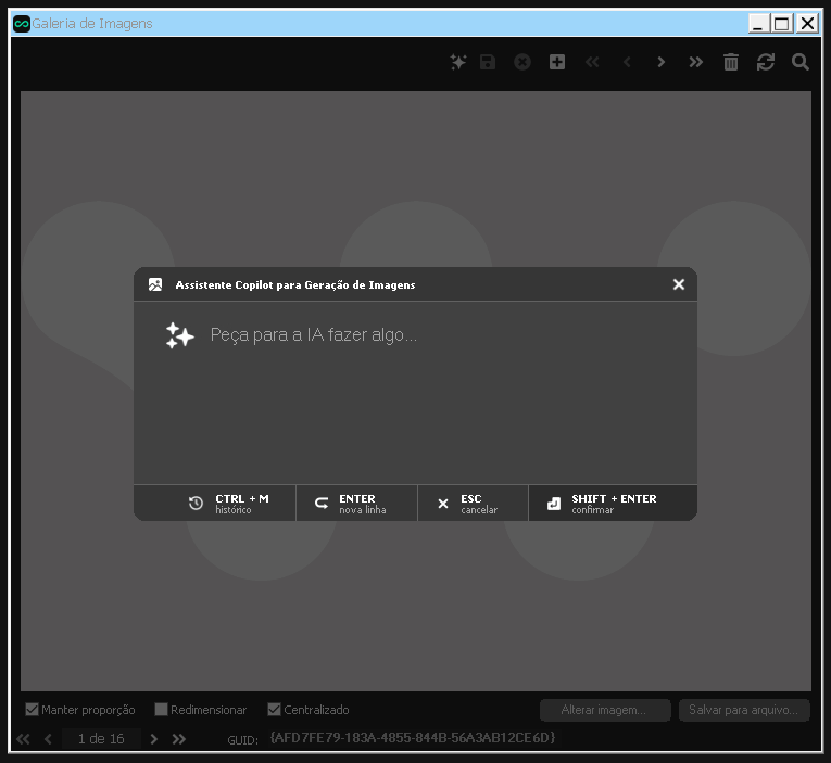 Demonstração do Assistente de Geração de Imagens